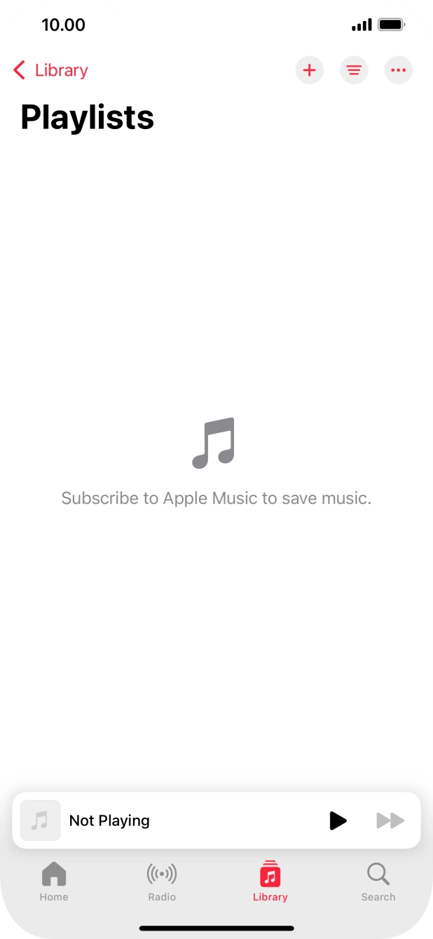 Press the new playlist icon. Press the new playlist icon.