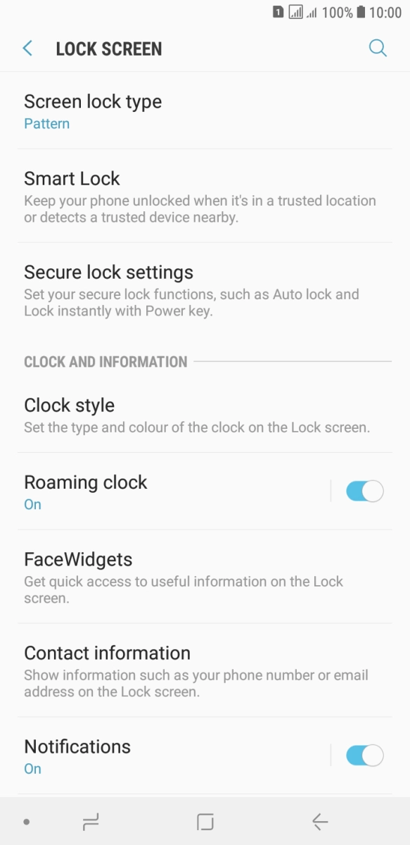 Press Screen lock type and key in the current phone lock code. Press Screen lock type and key in the current phone lock code.