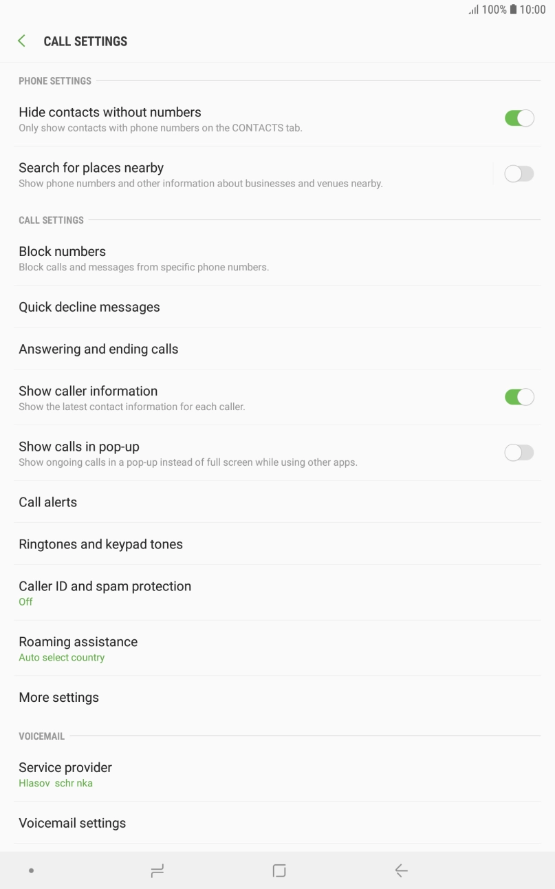 Press Voicemail settings. Press Voicemail settings.