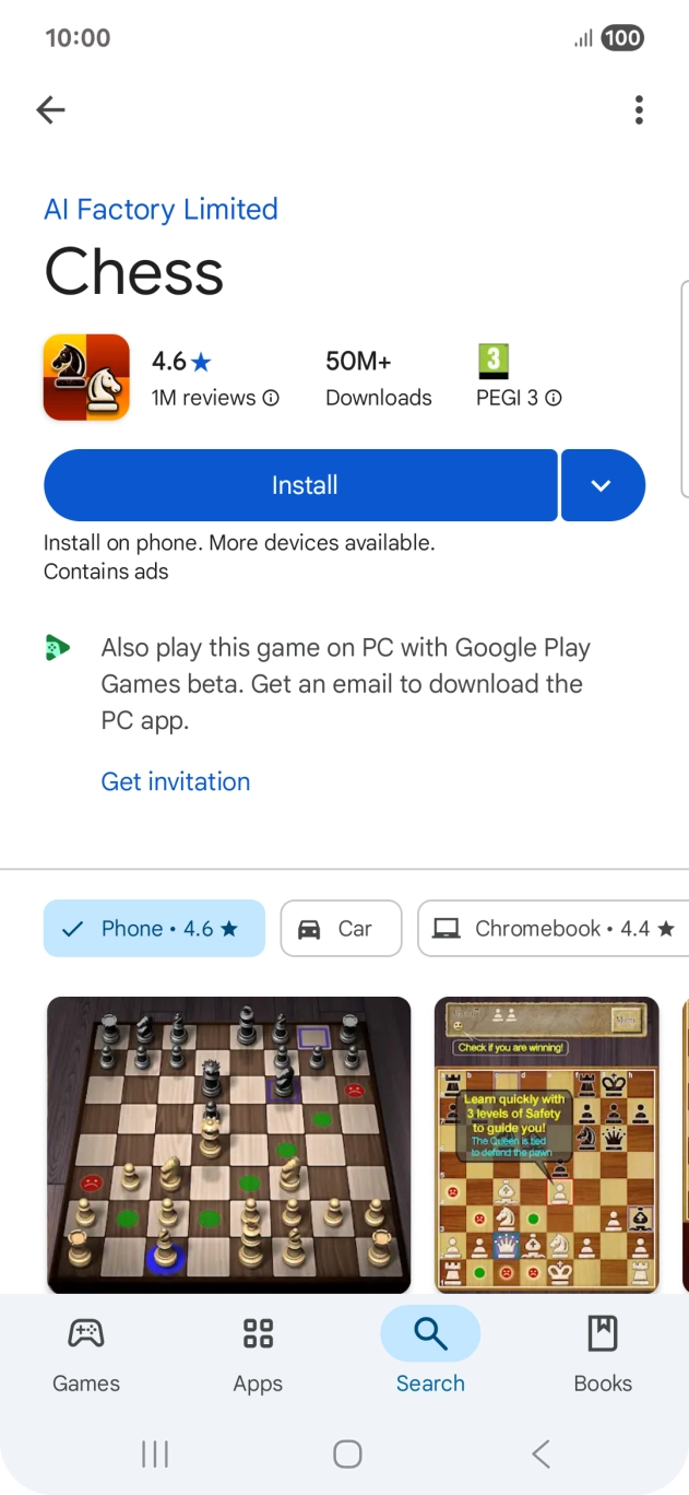 Press Install and follow the instructions on the screen to install the app. Press Install and follow the instructions on the screen to install the app.