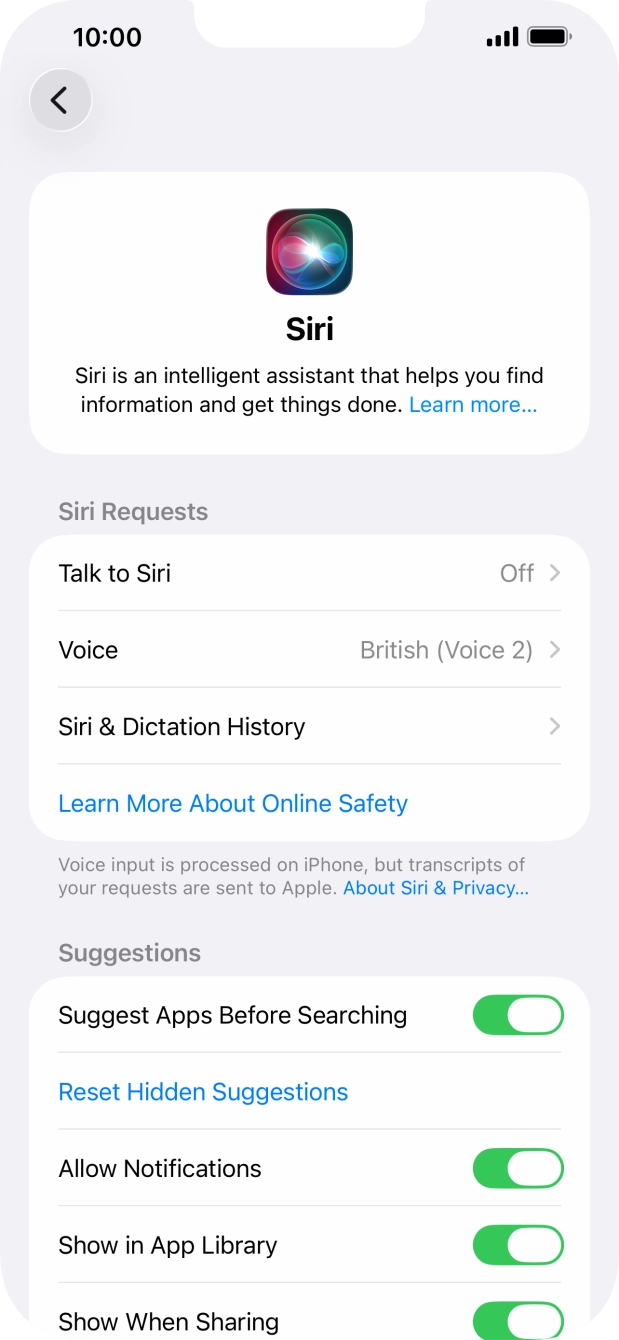 Press Talk to Siri.