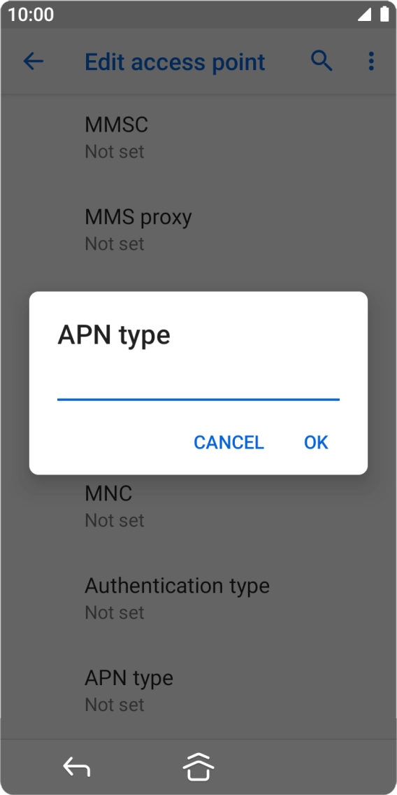 Key in mms and press OK.