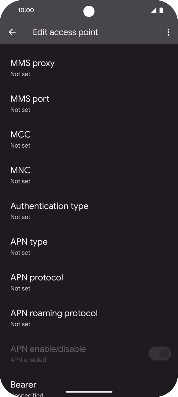 Press MMS proxy. Press MMS proxy.