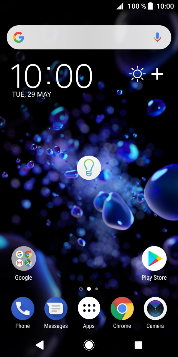 Slide your finger downwards starting from the top of the screen.