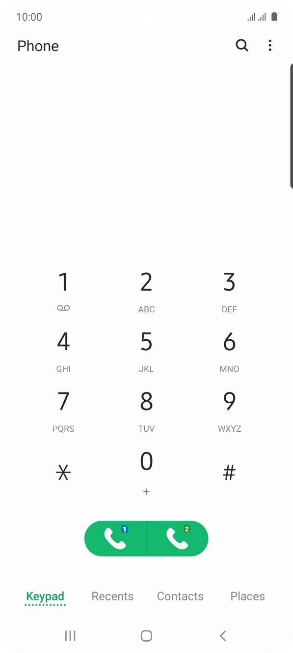 Press the menu icon.