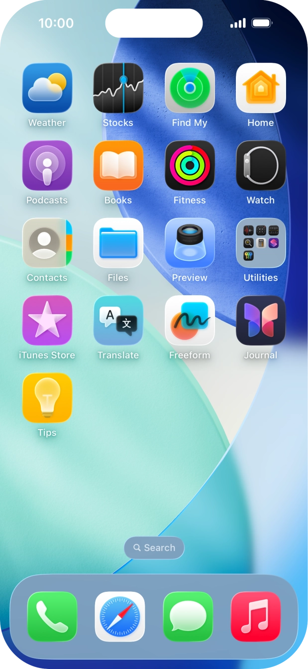 Press and hold anywhere on the home screen.