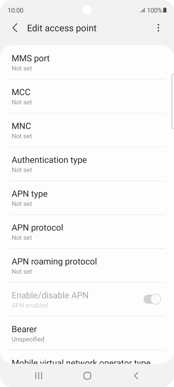 Press MMS port. Press MMS port.