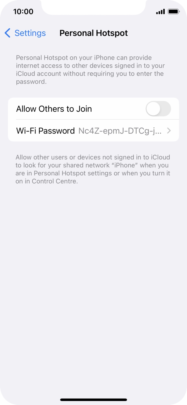 Press Wi-Fi Password and key in the required password. Press Wi-Fi Password and key in the required password.