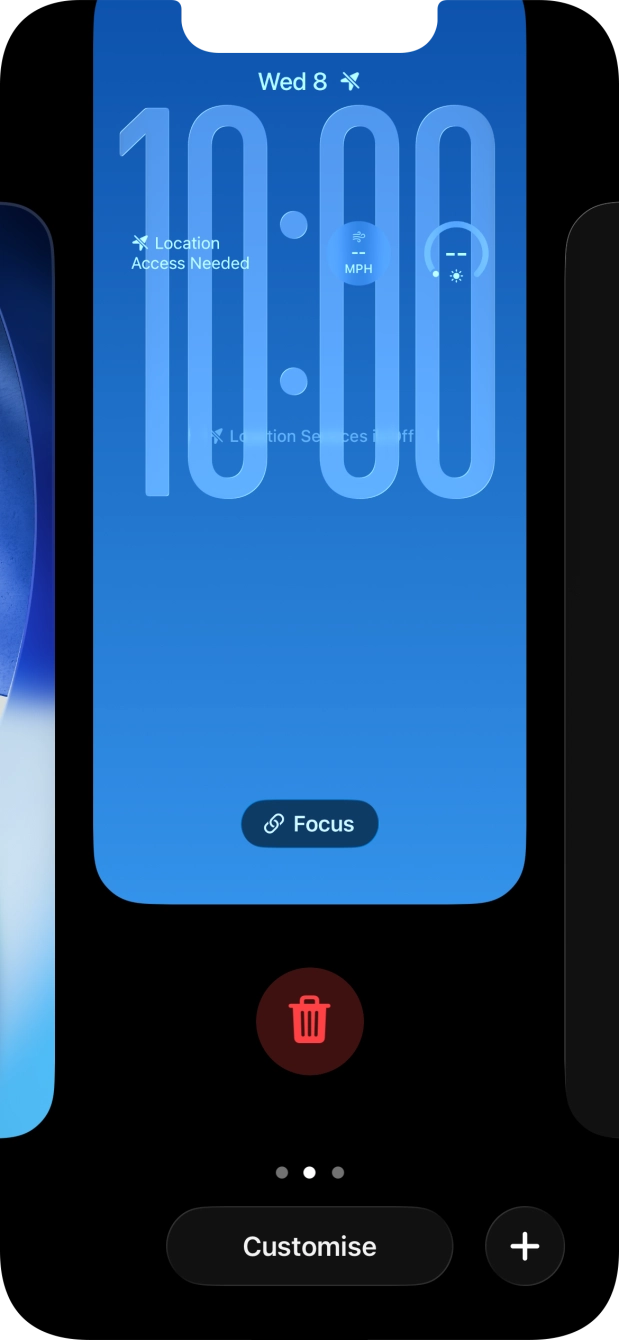 Press the delete icon.