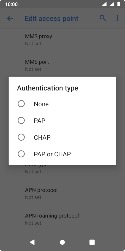 Press PAP.