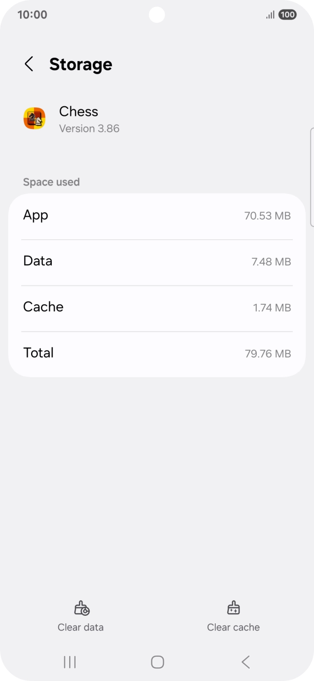 Press Clear cache.