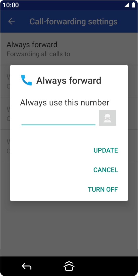 Press TURN OFF.