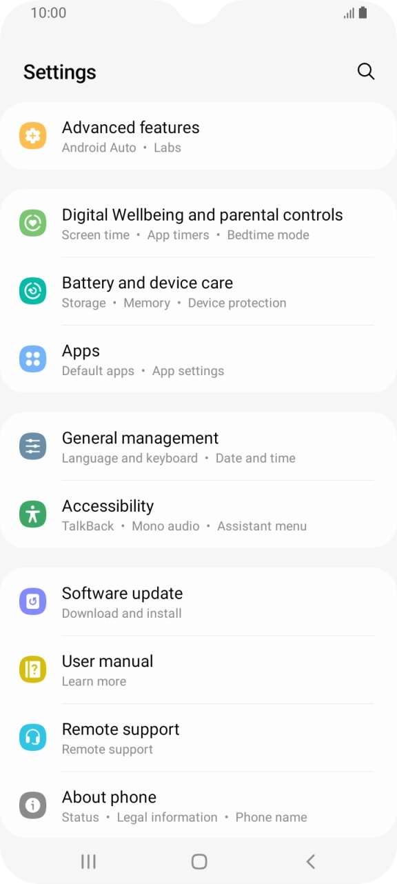 Press Software update. Press Software update.