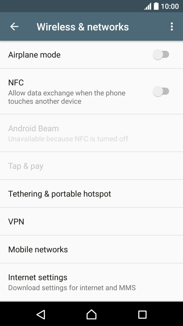Press Mobile networks.