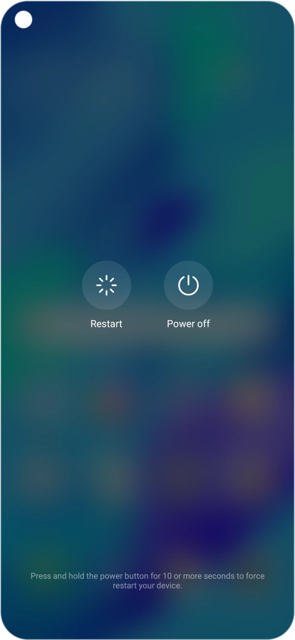 Press Power off.