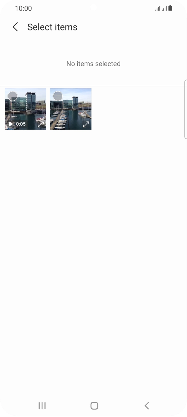 Press the required picture. Press the required picture.