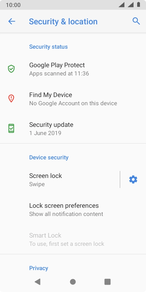 Press Screen lock. Press Screen lock.