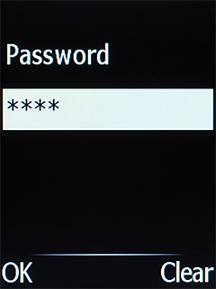 Key in your barring password and press the Navigation key. Key in your barring password and press the Navigation key.