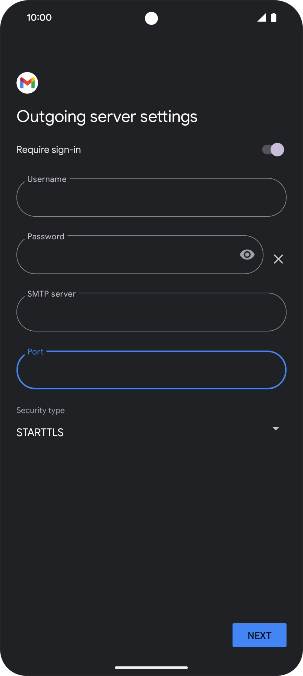 Press the drop down list below 'Security type'.