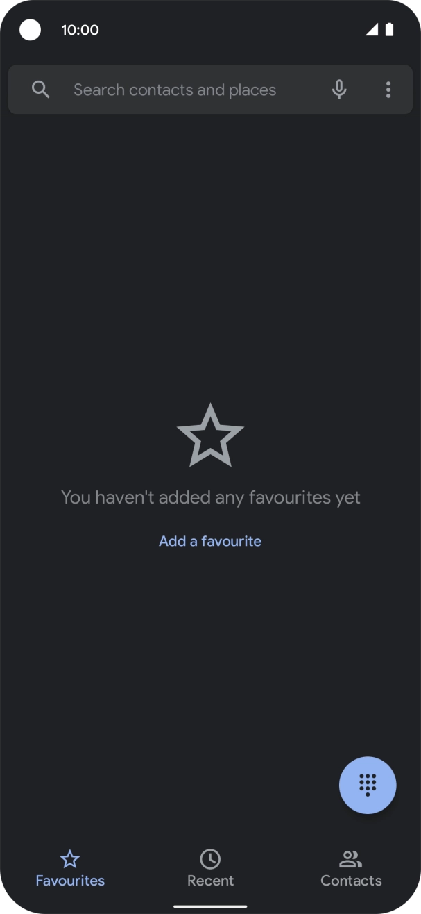 Press the menu icon.
