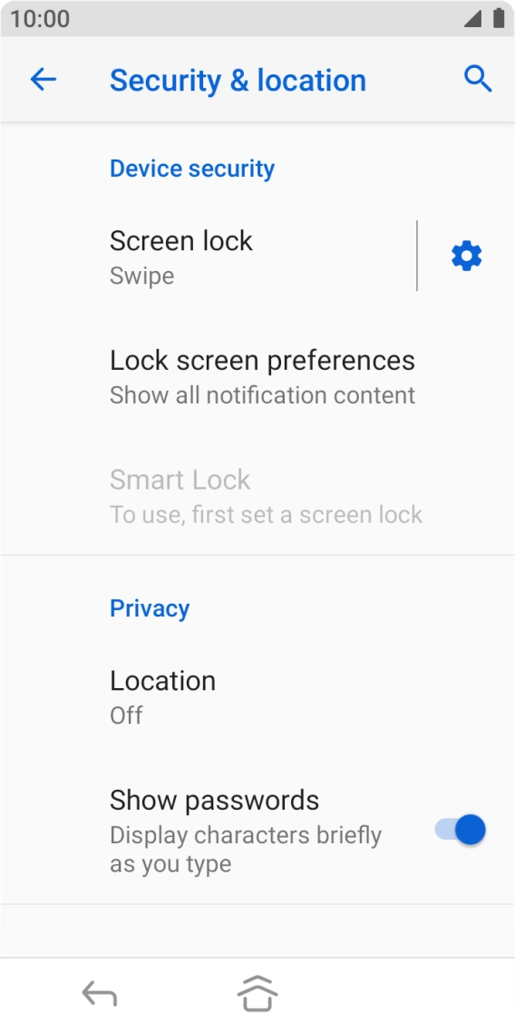 Press Screen lock. Press Screen lock.