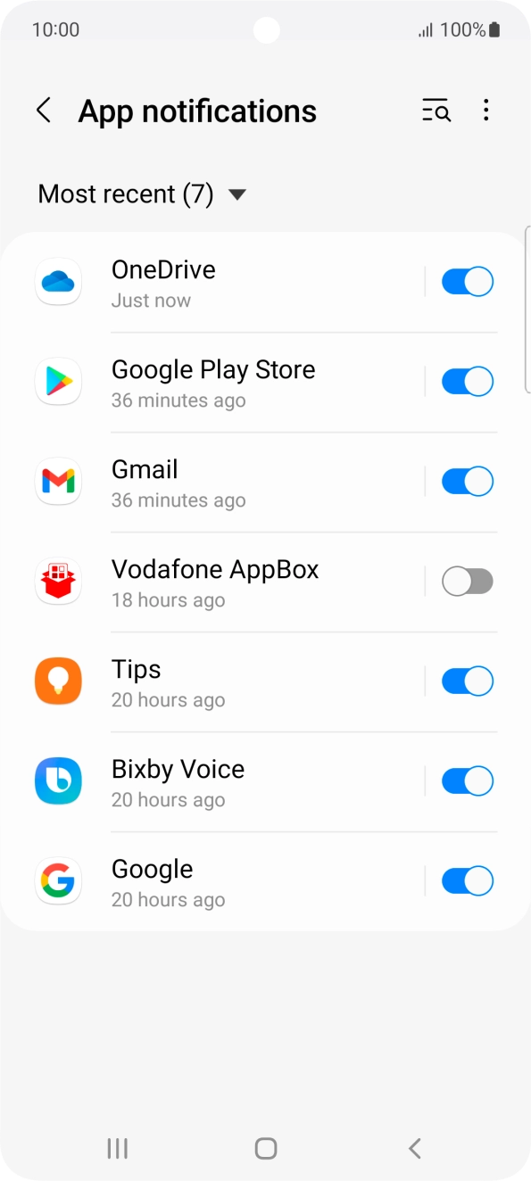 Press the drop down list.