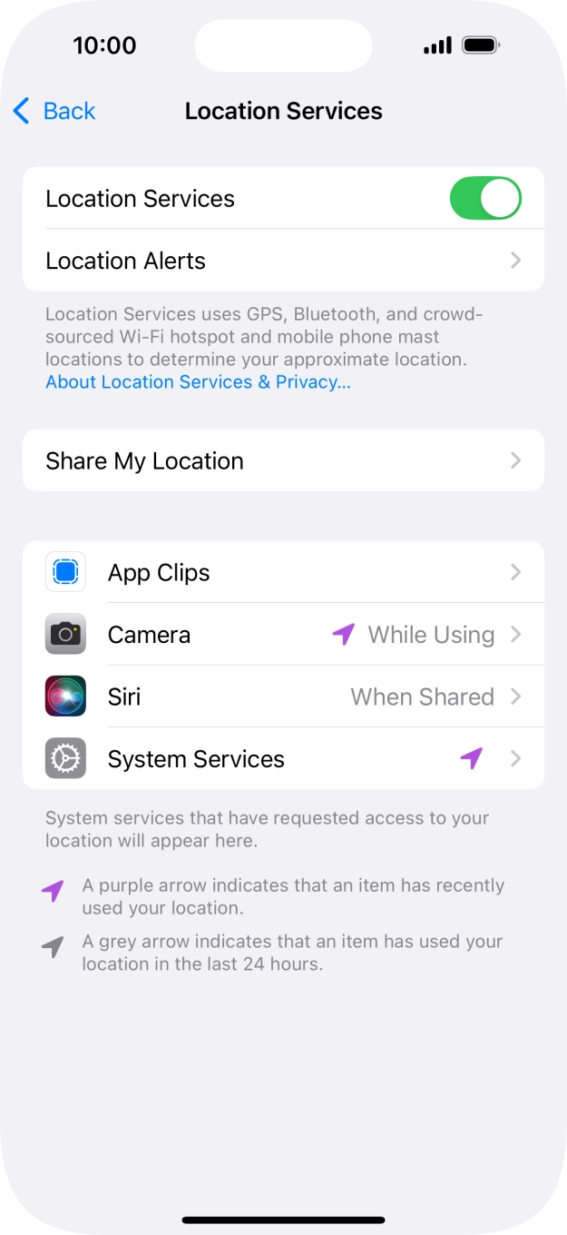 Press the required app. Press the required app.