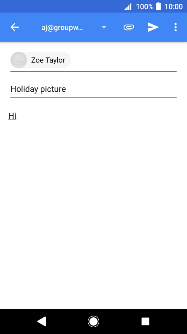 Press the attachment icon. Press the attachment icon.