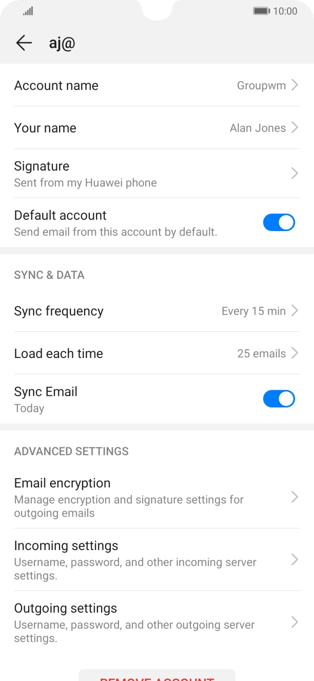 Huawei Transaction Email I have problems sending and receiving emails on my Huawei P30
