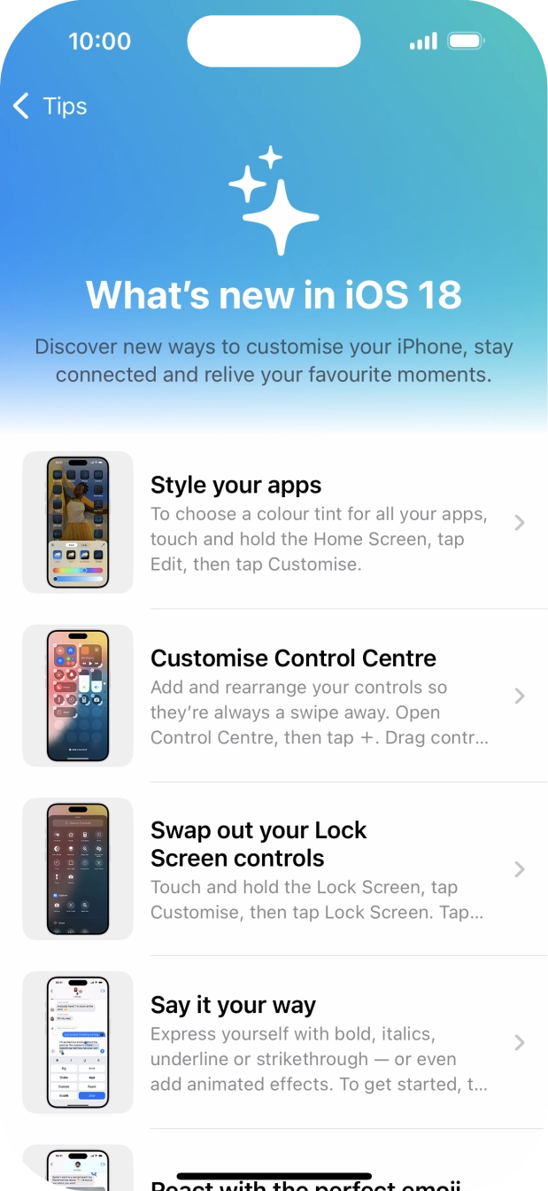 Slide your finger upwards starting from the bottom of the screen to return to the home screen.