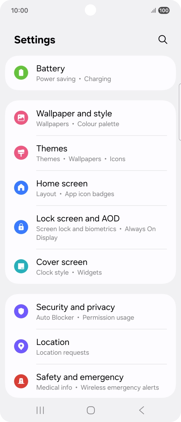 Press Lock screen and AOD. Press Lock screen and AOD.