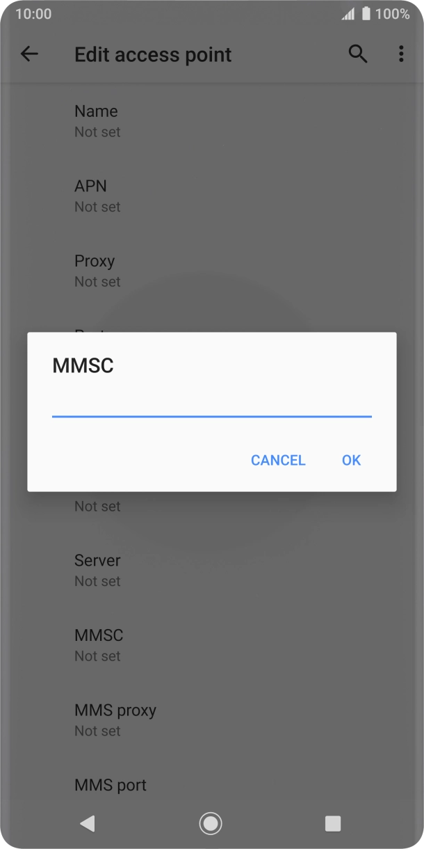 Key in http://mmsc.mms.o2.co.uk:8002 and press OK.
