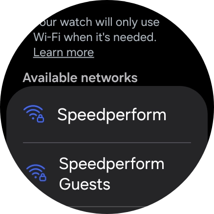 Press the required WiFi network. Press the required WiFi network.