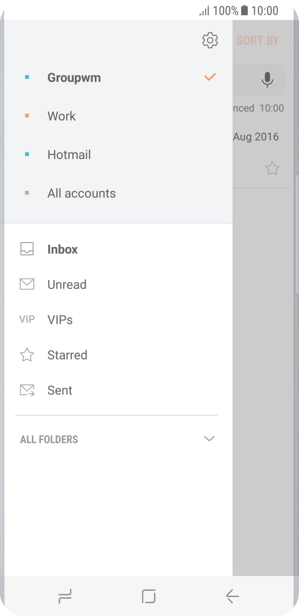 Press the required account.