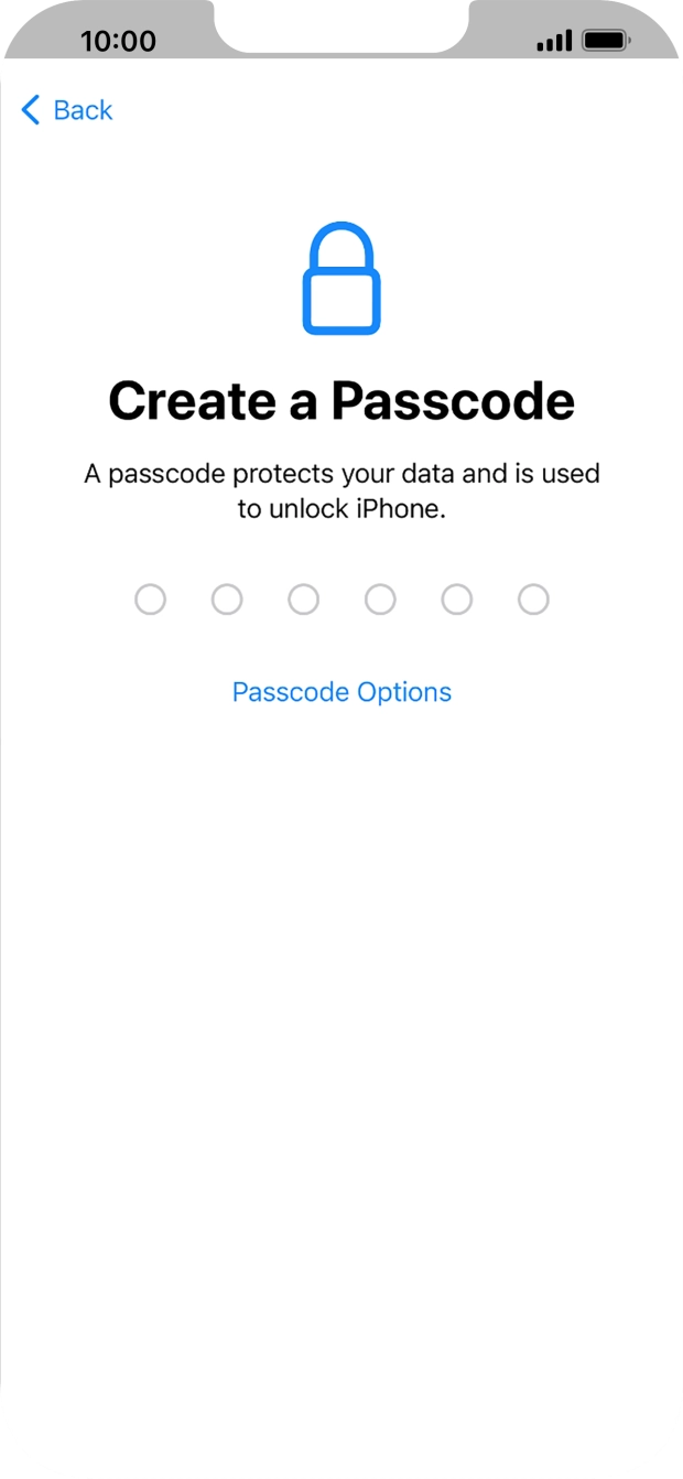 Press Passcode Options. Press Passcode Options.