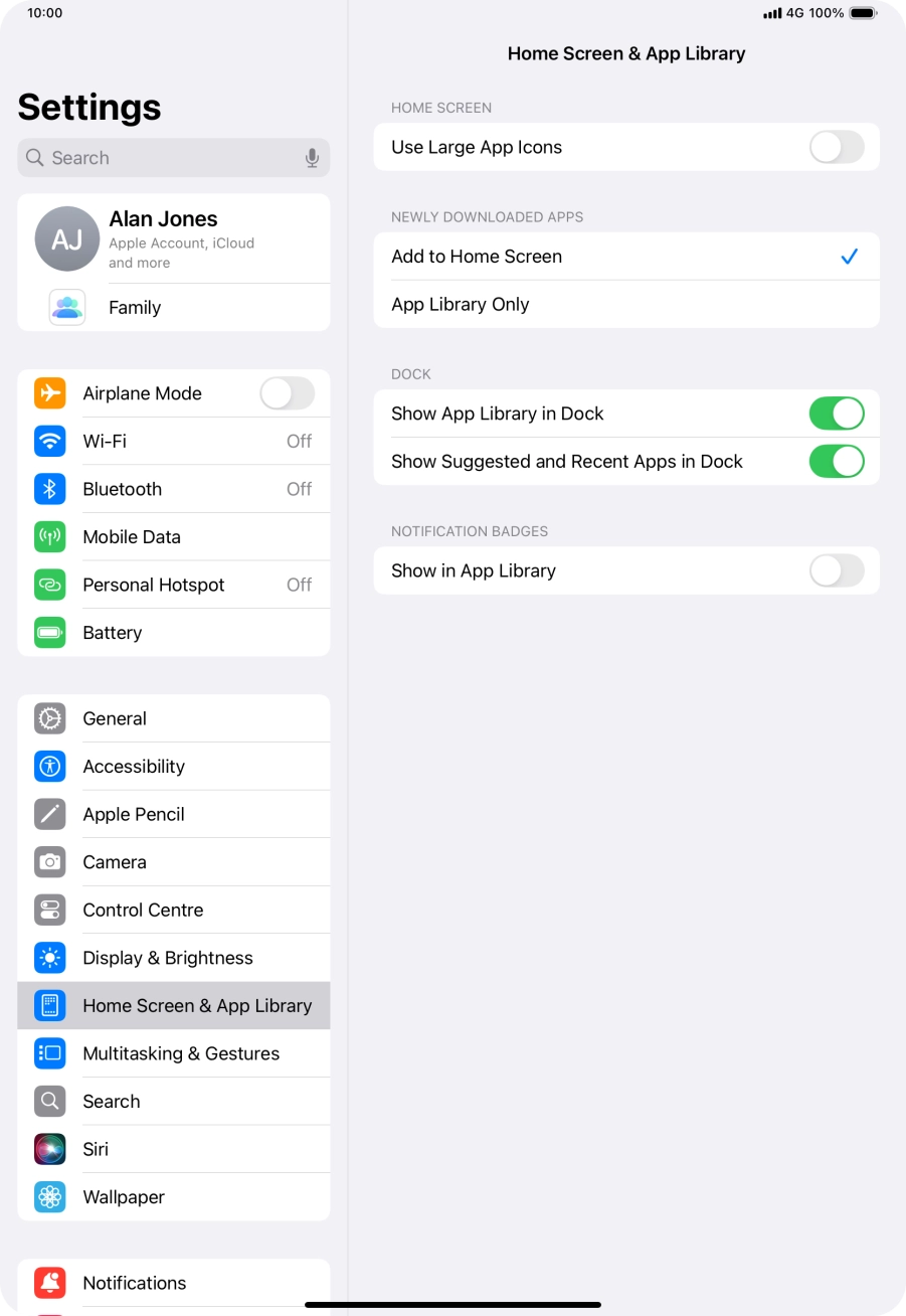 To add new downloaded apps to both the home screen and App Library, press Add to Home Screen.