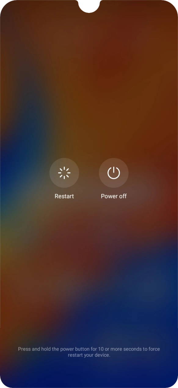 Press Power off.