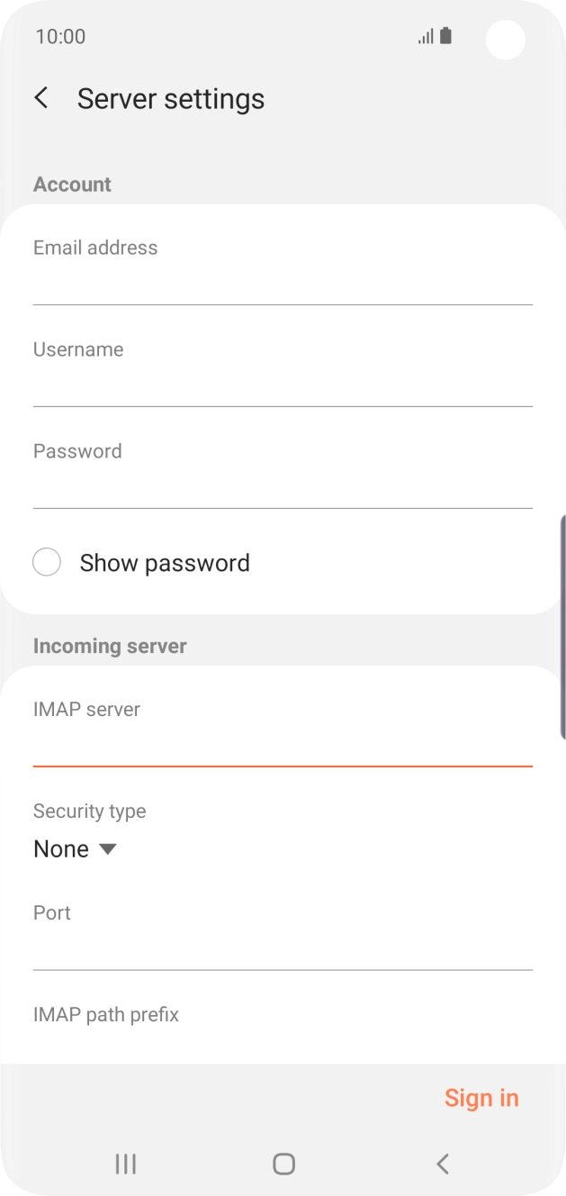 Press the drop down list below 'Security type'. Press the drop down list below 'Security type'.