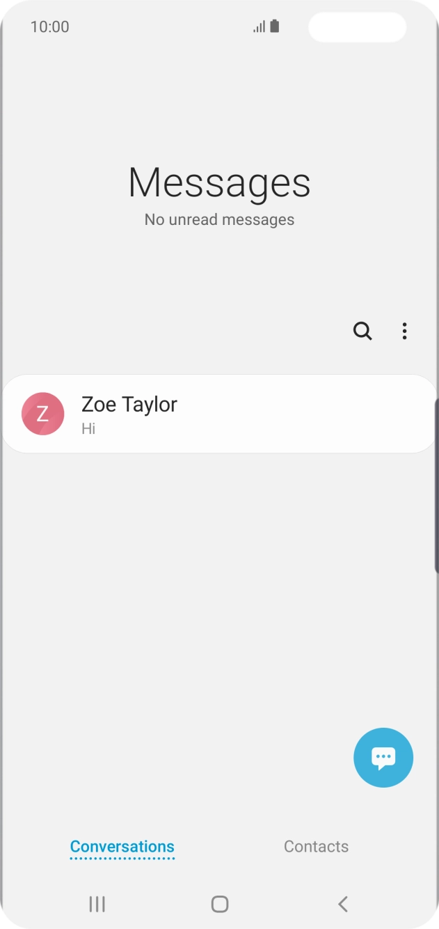 Press the new message icon. Press the new message icon.