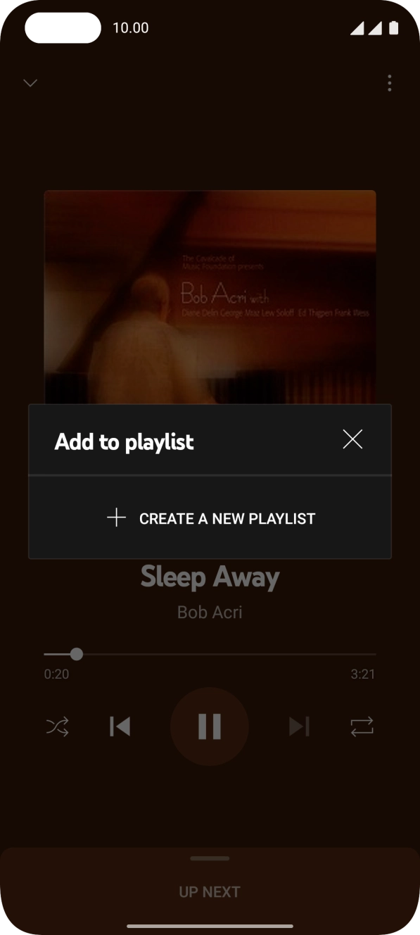 Press CREATE A NEW PLAYLIST. Press CREATE A NEW PLAYLIST.