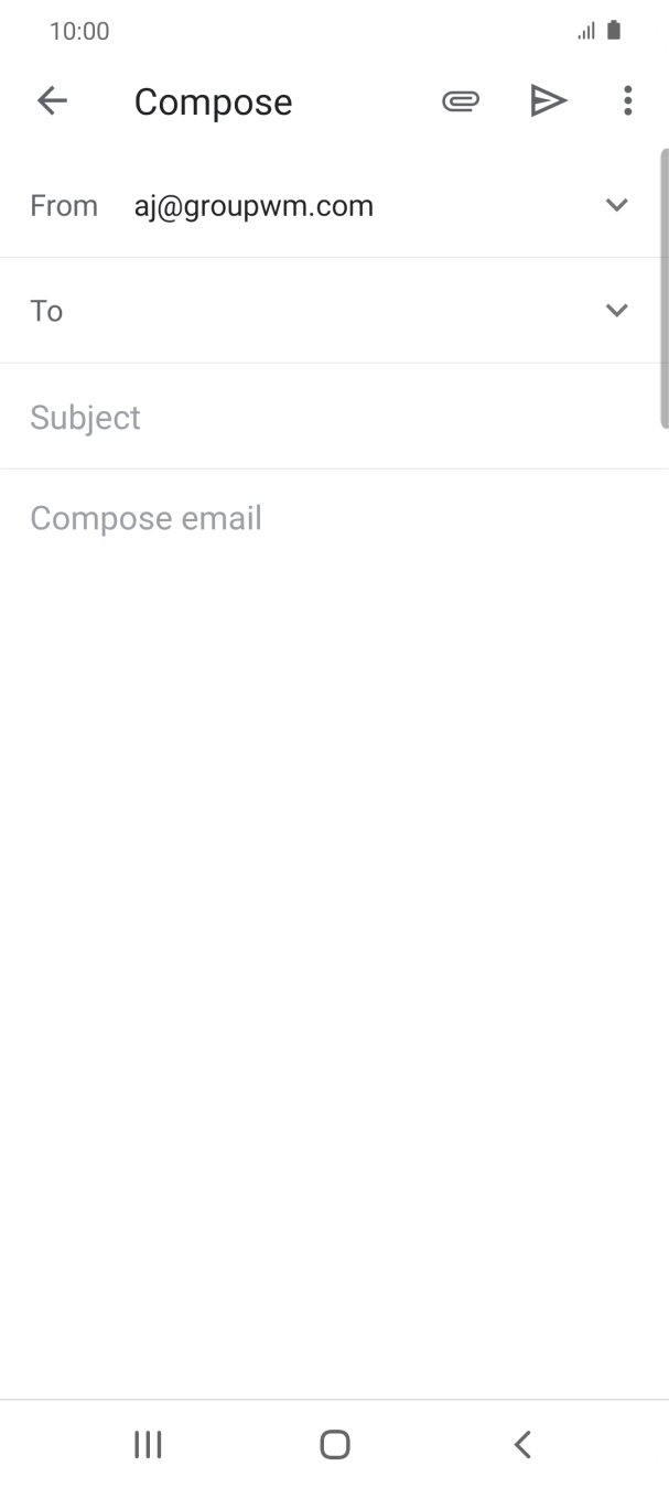 Press the field next to 'To' and key in the first letters of the recipient's name. Press the field next to 'To' and key in the first letters of the recipient's name.
