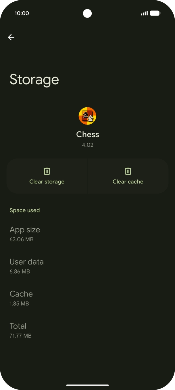 Press Clear cache.