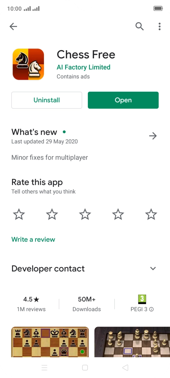 Press Uninstall.
