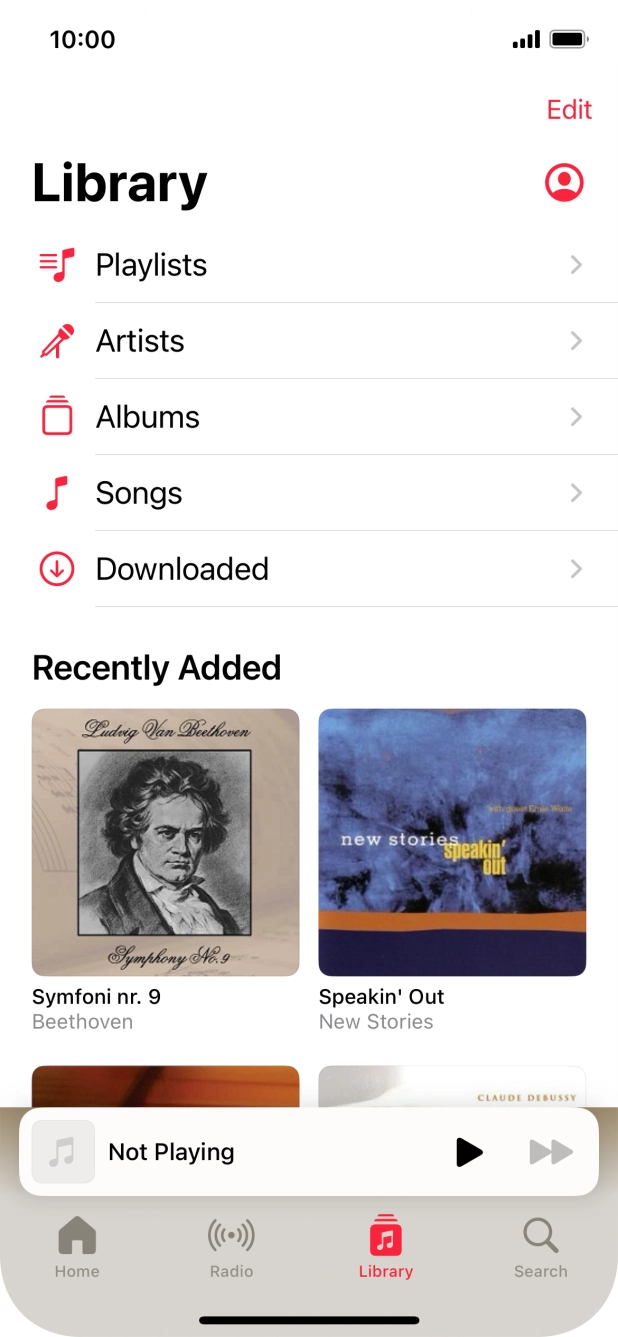 Press Playlists.