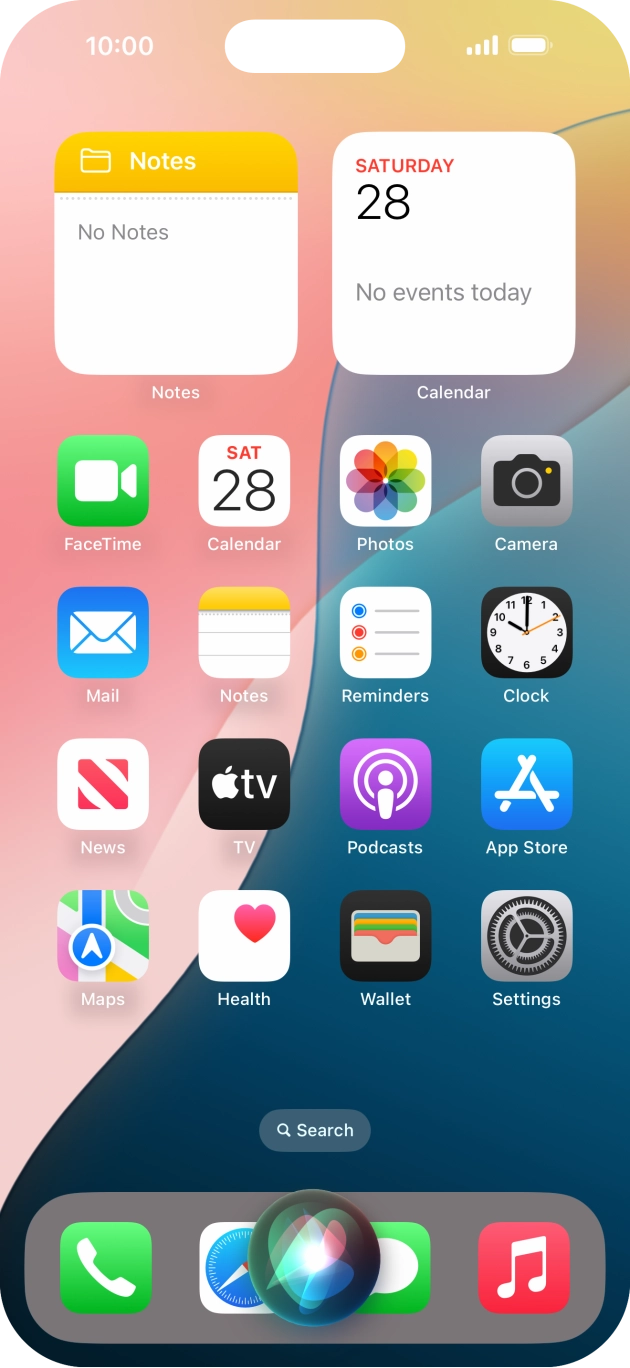 Say, in your own words, what you would like your phone to do, e.g.: CAMERA, CALL [contact], SEARCH THE WEB FOR [information].