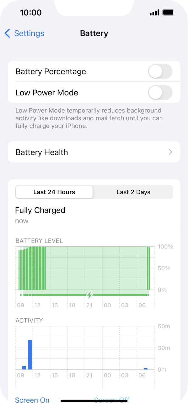 Press the indicator next to 'Low Power Mode' to turn on the function.