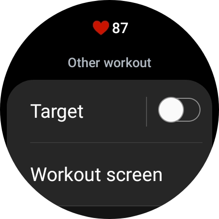 Press the indicator next to 'Target' to turn on the function.
