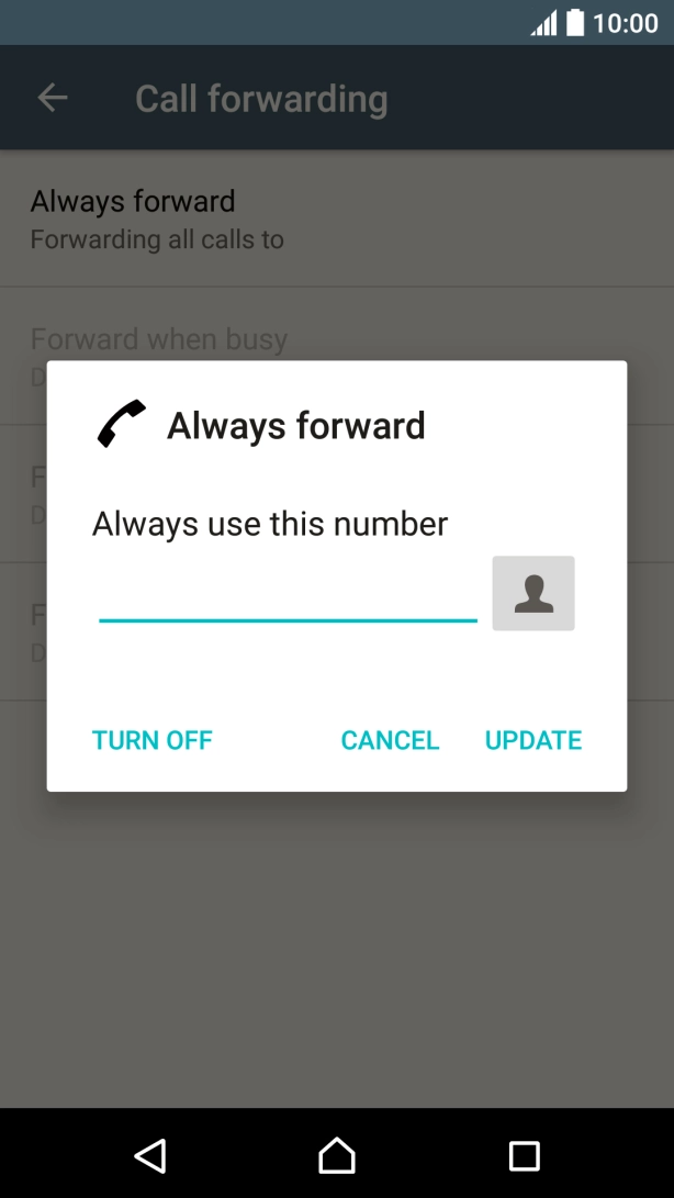 Press TURN OFF.