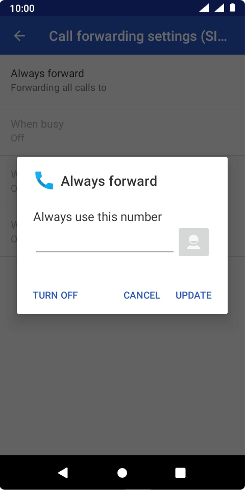 Press TURN OFF.