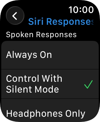 Press the required setting. Press the required setting.